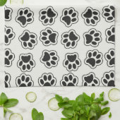 Linge De Cuisine Balles noires, Paws de chien, Paws de chat, Plan (Plié)