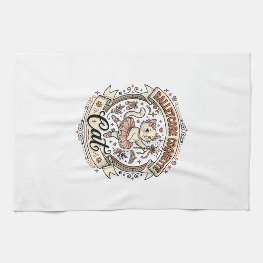 Linge De Cuisine Balletcore Coquette Chat Balletcore Coquette Chat (Horizontal)