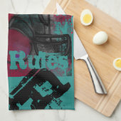 LINGE DE CUISINE BALLON DE FOOT AMÉRICAIN (Quart Plié)