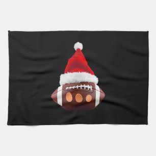 Linge De Cuisine Ballon de football américain de Noël Chapeau de Pè