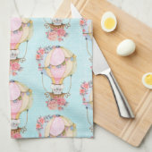 Linge De Cuisine Ballons d'air chaud mignon avec Motif d'aquarelle  (Quart Plié)