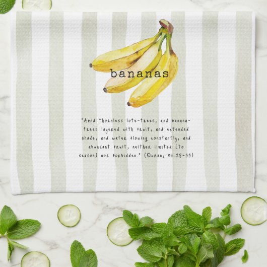Linge De Cuisine Bananas - Quran Verse (Plié)