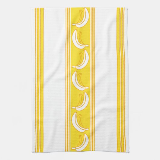 Linge De Cuisine Banane Rayures Jacquard Luxe (Vertical)