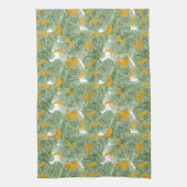 Linge De Cuisine Banane tropicale moderne Motif vert (Vertical)