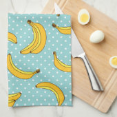 Linge De Cuisine Bananes et points de Polk (Quart Plié)