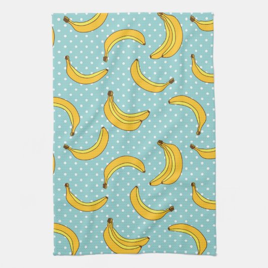 Linge De Cuisine Bananes et points de Polk (Vertical)