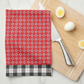 Linge De Cuisine Bandana Boho Rouge (Quart Plié)