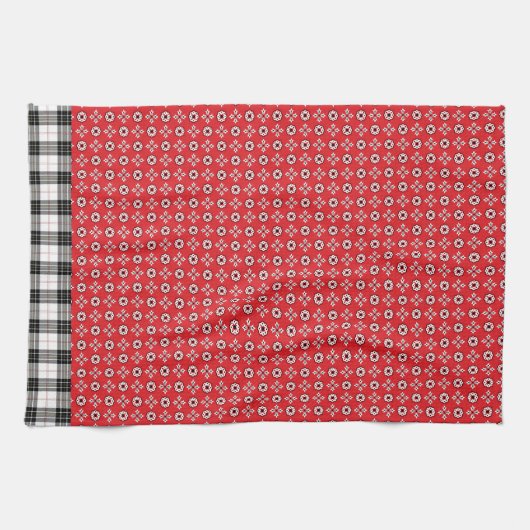 Linge De Cuisine Bandana Boho Rouge (Horizontal)