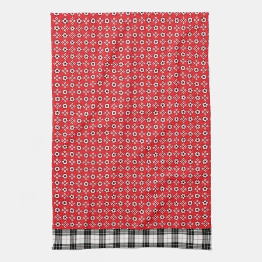 Linge De Cuisine Bandana Boho Rouge (Vertical)