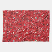 Linge De Cuisine Bandana Red Paisley (Horizontal)