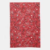 Linge De Cuisine Bandana Red Paisley (Vertical)
