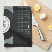 Linge De Cuisine Bande Casette Retro texte personnalisé (Quart Plié)