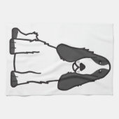 Linge De Cuisine Bande dessinée anglaise de chien de cocker (Horizontal)