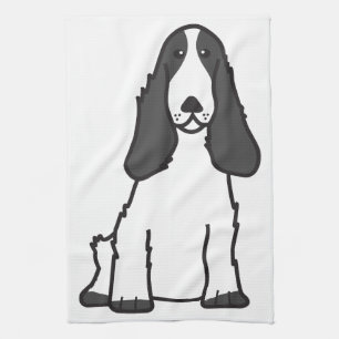 Linge De Cuisine Bande dessinée anglaise de chien de cocker