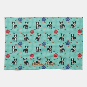 Linge De Cuisine Bande dessinée Boston Terrier