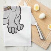 Linge De Cuisine Bande dessinée de bouledogue (Quart Plié)