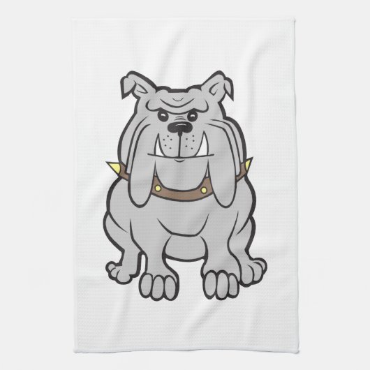 Linge De Cuisine Bande dessinée de bouledogue (Vertical)