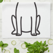 Linge De Cuisine Bande dessinée de chien de bull-terrier (Plié)