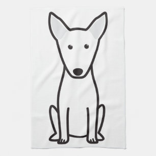 Linge De Cuisine Bande dessinée de chien de bull-terrier