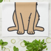 Linge De Cuisine Bande dessinée de chien de golden retriever (Plié)