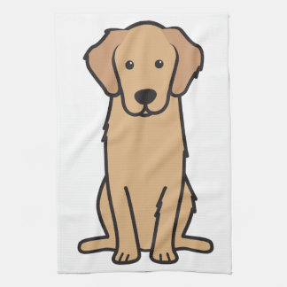 Linge De Cuisine Bande dessinée de chien de golden retriever