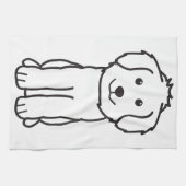 Linge De Cuisine Bande dessinée de chien de Goldendoodle (Horizontal)