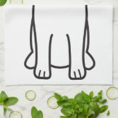 Linge De Cuisine Bande dessinée de chien de Samoyed (Plié)