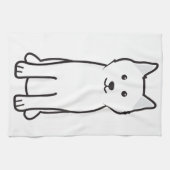 Linge De Cuisine Bande dessinée de chien de Samoyed (Horizontal)