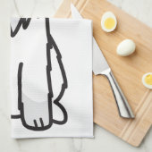 Linge De Cuisine Bande dessinée de chien de Schnauzer miniature (Quart Plié)