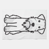 Linge De Cuisine Bande dessinée de chien de Schnauzer miniature (Horizontal)