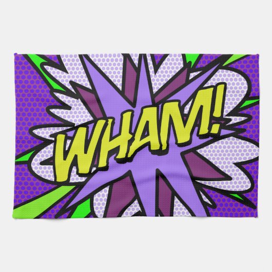 Linge De Cuisine Bande dessinée Fun Cool Moderne WHAM (Horizontal)