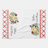 Linge De Cuisine Bande dessinée jaune de Kawaii Labrador (Horizontal)