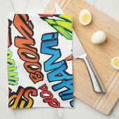 Linge De Cuisine Bande dessinée Pop Art Sounds (Quart Plié)