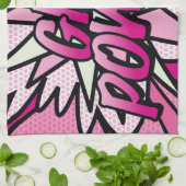 Linge De Cuisine Bande-dessinée POUVOIR FILLE Livre Pop Art (Plié)