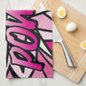 Linge De Cuisine Bande-dessinée POUVOIR FILLE Livre Pop Art (Quart Plié)