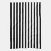 Linge De Cuisine Bande Large Noire Et Blanche (Vertical)