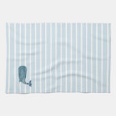 Linge De Cuisine Bande nautique de baleine (Horizontal)