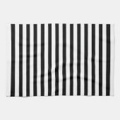 Linge De Cuisine Bande noire et blanche (Horizontal)