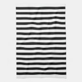Linge De Cuisine Bande noire et blanche (Vertical)