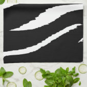 Linge De Cuisine Bande noire et blanche (Plié)