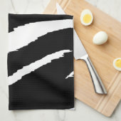 Linge De Cuisine Bande noire et blanche (Quart Plié)
