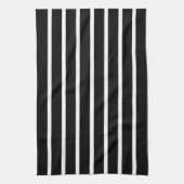 Linge De Cuisine Bande noire et blanche moderne (Vertical)
