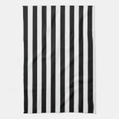 Linge De Cuisine Bande noire et blanche moderne (Vertical)