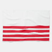 Linge De Cuisine Bande rouge et blanche (Horizontal)