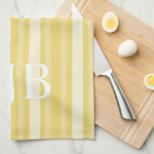 Linge De Cuisine Bande victorienne avec Monogramme (Quart Plié)