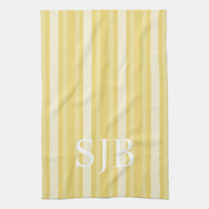Linge De Cuisine Bande victorienne avec Monogramme