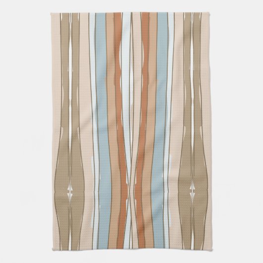Linge De Cuisine Bandes Abstraites Boho (Vertical)