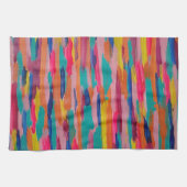 Linge De Cuisine Bandes Abstraites roses (Horizontal)