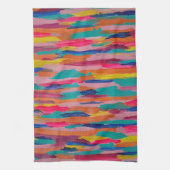 Linge De Cuisine Bandes Abstraites roses (Vertical)