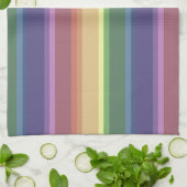 Linge De Cuisine Bandes arc-en-ciel coupées (Plié)